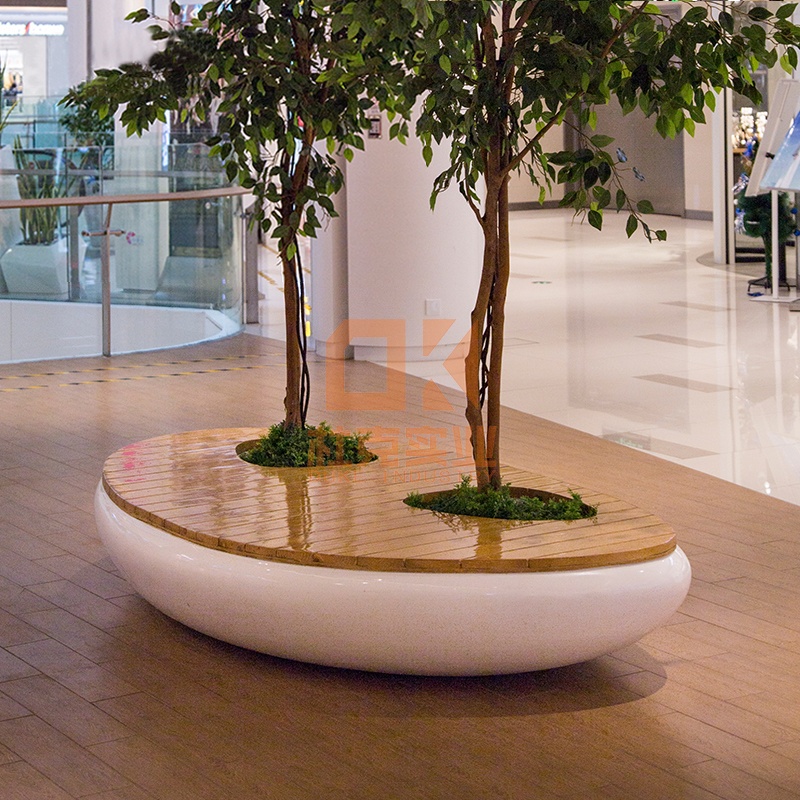 木面玻璃钢树池坐凳，颜值与品质并存!